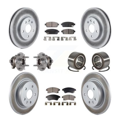 Hub Bearing Coat Brake Rotor Pad Front Rear Kit (10Pc) For 16-17 Chevrolet Sonic