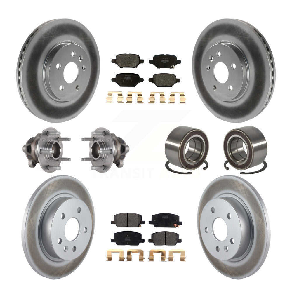 Hub Bearing Coat Brake Rotor Pad Front Rear Kit (10Pc) For Buick Encore Trax FWD