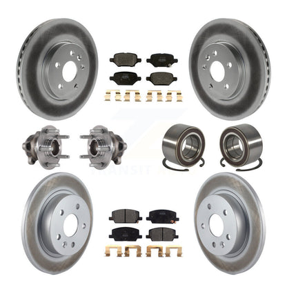 Hub Bearing Coat Brake Rotor Pad Front Rear Kit (10Pc) For Buick Encore Trax FWD