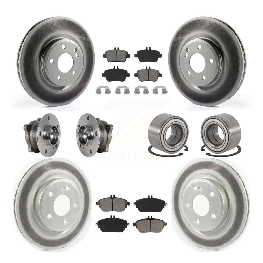 Hub Bearing Coat Brake Rotor Pads Front Rear Kit (10Pc) For Mercedes-Benz GLA250