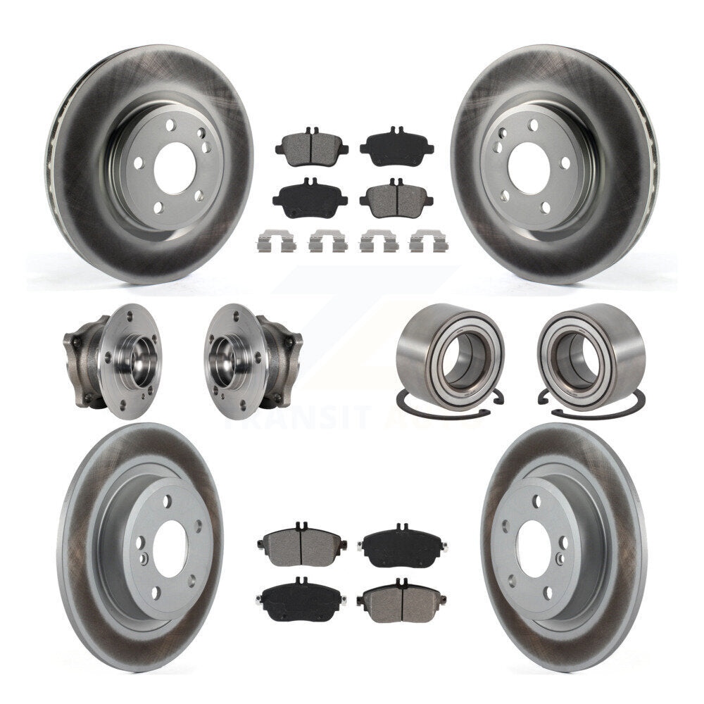 Hub Bearing Coat Brake Rotor Pads Front Rear Kit (10Pc) For Mercedes-Benz GLA250