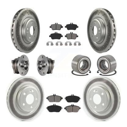 Hub Bearing Coat Brake Rotor Pads Front Rear Kit (10Pc) For Mercedes-Benz CLA250