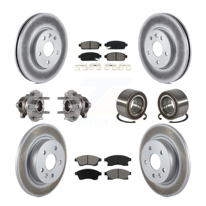 Hub Bearing Coat Brake Rotor Pad Front Rear Kit (10Pc) For 16-17 Chevrolet Sonic