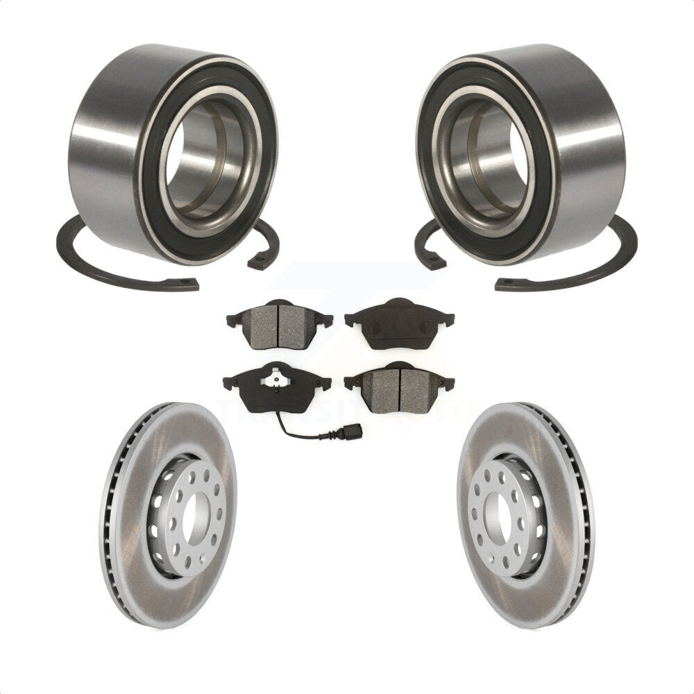 Wheel Bearing Coated Disc Brake Rotor And Pads Front Kit For Audi A6 Quattro 100