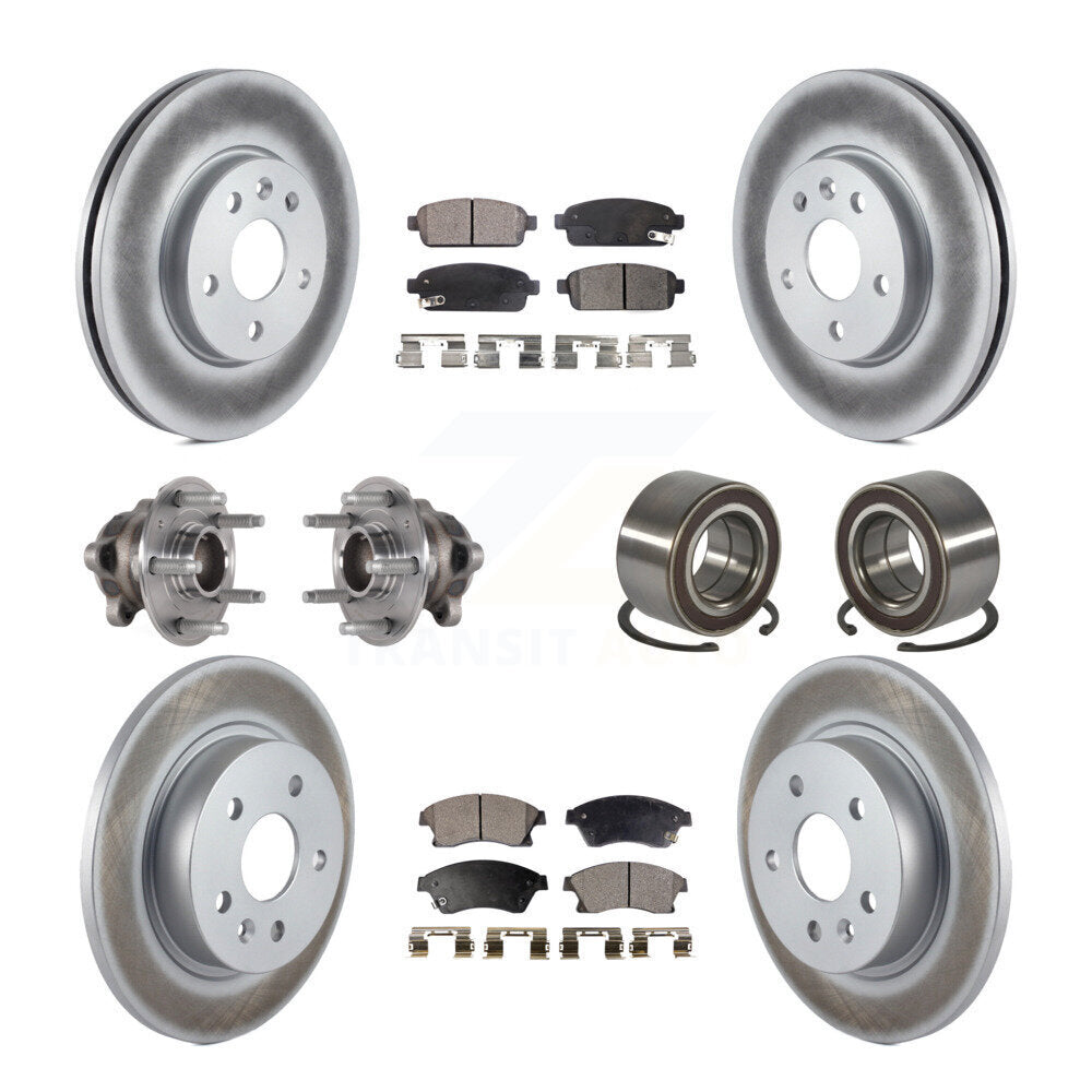 Hub Bearing Coat Brake Rotor Pad Front Rear Kit (10Pc) For 16-17 Chevrolet Sonic