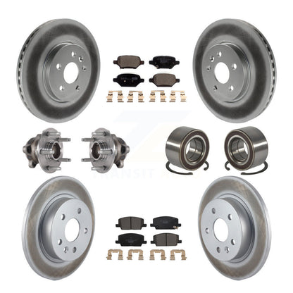 Hub Bearing Coat Brake Rotor Pad Front Rear Kit (10Pc) For Buick Encore Trax FWD