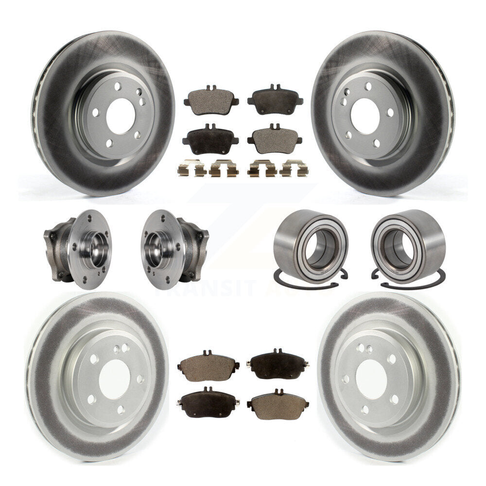 Hub Bearing Coat Brake Rotor Pads Front Rear Kit (10Pc) For Mercedes-Benz GLA250