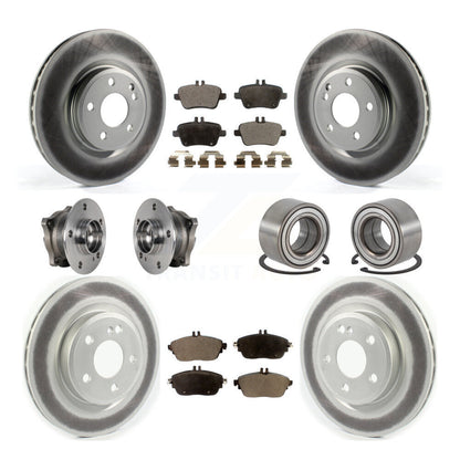 Hub Bearing Coat Brake Rotor Pads Front Rear Kit (10Pc) For Mercedes-Benz GLA250