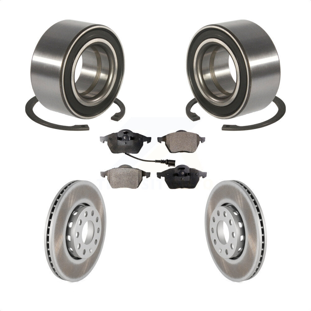 Wheel Bearing Coated Disc Brake Rotor And Pads Front Kit For Audi A6 Quattro 100