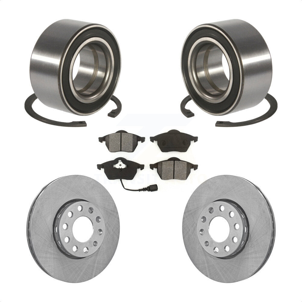 Wheel Bearing Disc Brake Rotors And Pads Front Kit For Audi A6 Quattro 100