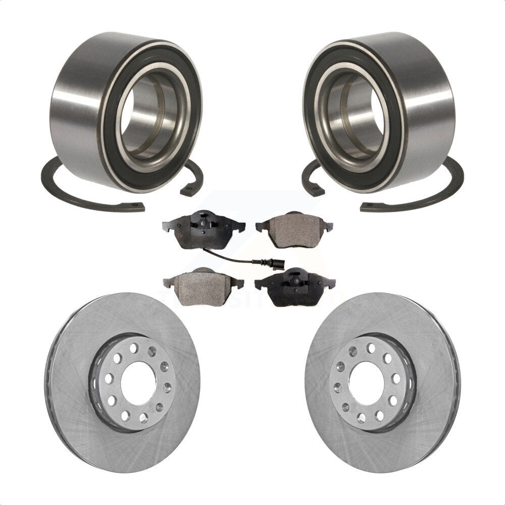 Wheel Bearing Disc Brake Rotor And Ceramic Pad Front Kit For Audi A6 Quattro 100