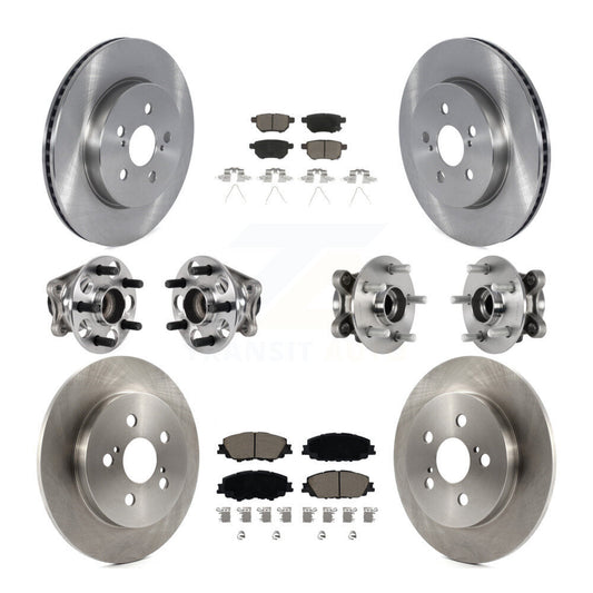 Hub Bearing Brake Rotor & Pad Front Rear Kit (10Pc) For 20-22 Toyota Prius Prime