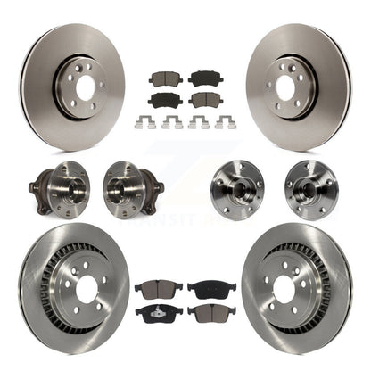 Hub Bearing Disc Brake Rotor & Pad Front Rear Kit (10Pc) For 2017 Volvo XC60 AWD