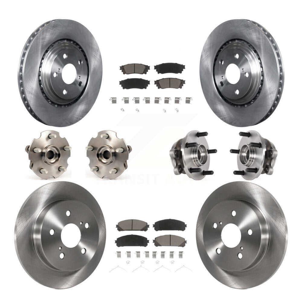 Hub Bearing Brake Rotor Pads Front Rear Kit (10Pc) For Lexus NX300 NX200t NX300h