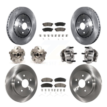Hub Bearing Brake Rotor Pads Front Rear Kit (10Pc) For Lexus NX300 NX200t NX300h