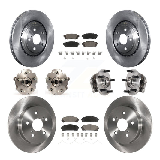 Hub Bearing Brake Rotor Pads Front Rear Kit (10Pc) For Lexus NX300 NX200t NX300h