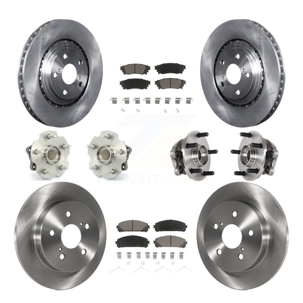 Hub Bearing Brake Rotor Pads Front Rear Kit (10Pc) For Lexus NX300 NX200t NX300h