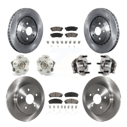 Hub Bearing Brake Rotor Pads Front Rear Kit (10Pc) For Lexus NX300 NX200t NX300h