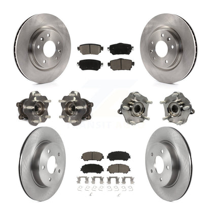 Hub Bearing Brake Rotor Pad Front Rear Kit (10Pc) For Nissan Rogue Sport Qashqai