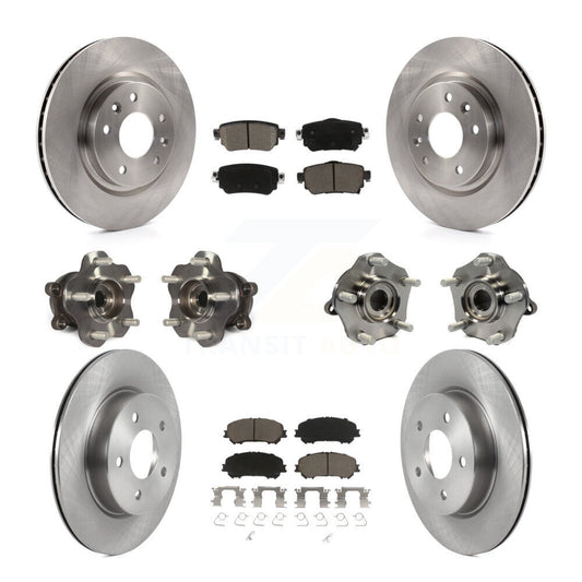 Hub Bearing Brake Rotor Pad Front Rear Kit (10Pc) For Nissan Rogue Sport Qashqai
