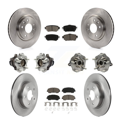 Hub Bearing Brake Rotor Pad Front Rear Kit (10Pc) For Nissan Rogue Sport Qashqai