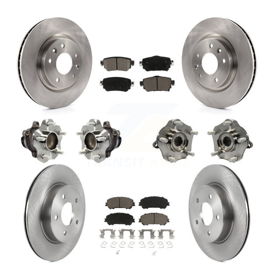 Hub Bearing Brake Rotor Pad Front Rear Kit (10Pc) For Nissan Rogue Sport Qashqai
