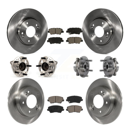 Hub Bearing Brake Rotor & Pads Front Rear Kit (10Pc) For 2017 Hyundai Elantra GT