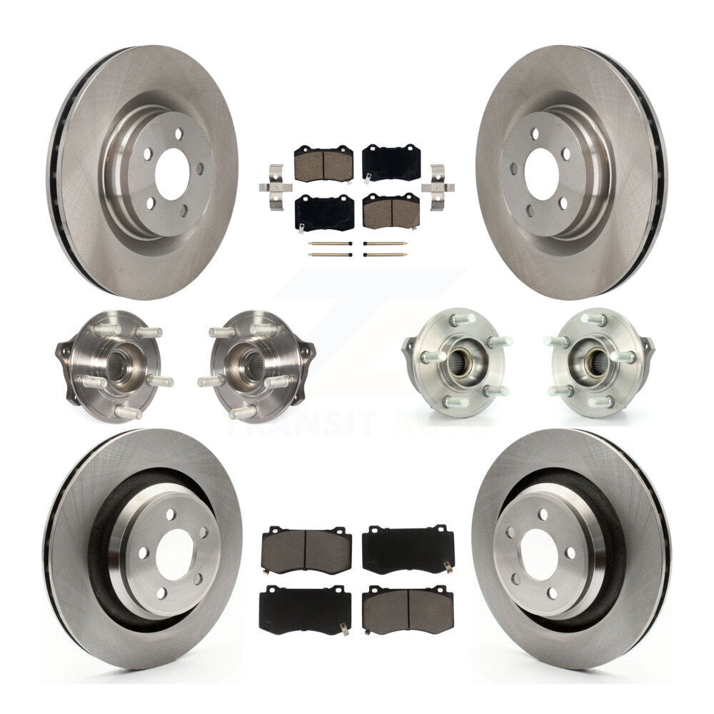 Hub Bearing Brake Rotor & Pad Front Rear Kit (10Pc) For Dodge Challenger Charger