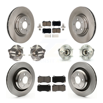 Hub Bearing Brake Rotor & Pad Front Rear Kit (10Pc) For Dodge Challenger Charger