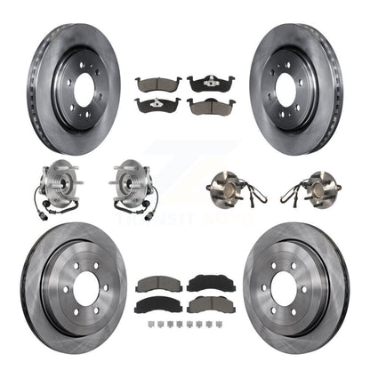 Hub Bearing Brake Rotor & Pads Front Rear Kit (10Pc) For Ford Expedition Lincoln
