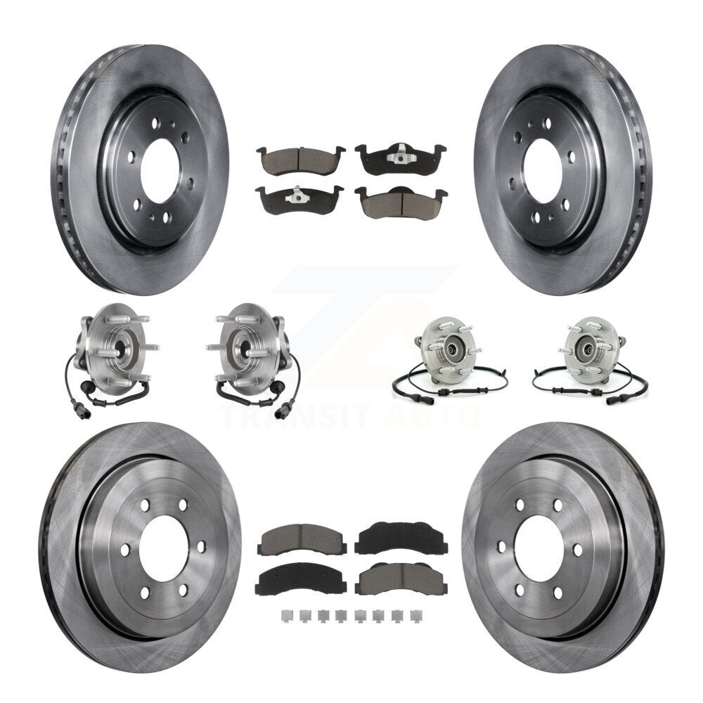 Hub Bearing Brake Rotor & Pads Front Rear Kit (10Pc) For Ford Expedition Lincoln
