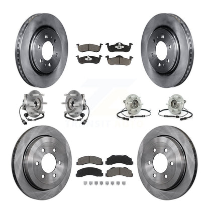 Hub Bearing Brake Rotor & Pads Front Rear Kit (10Pc) For Ford Expedition Lincoln