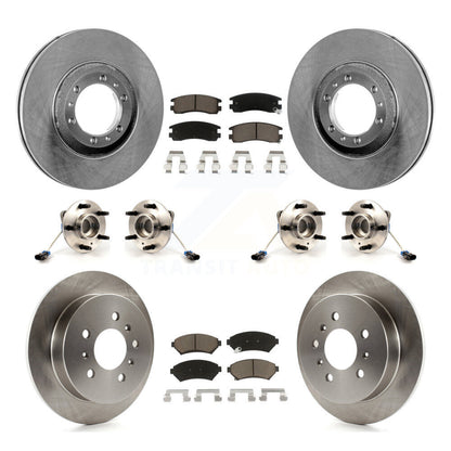 Hub Bearing Brake Rotor & Pad Front Rear Kit (10Pc) For 2001 Pontiac Montana AWD