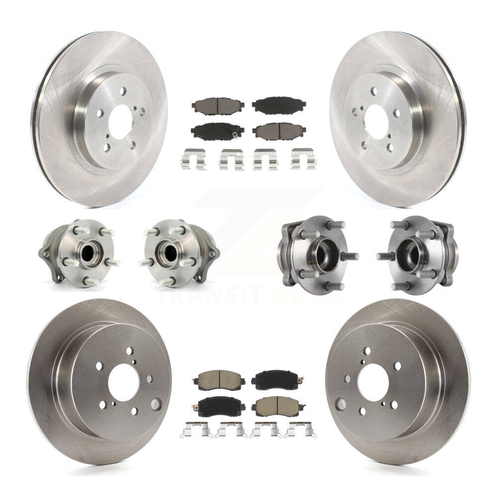 Hub Bearing Disc Brake Rotor And Pads Front Rear Kit (10Pc) For Subaru Crosstrek