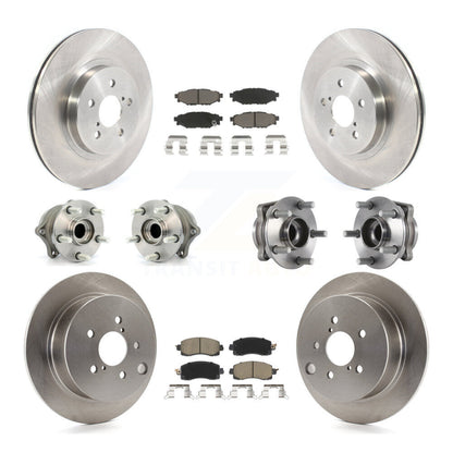 Hub Bearing Disc Brake Rotor And Pads Front Rear Kit (10Pc) For Subaru Crosstrek