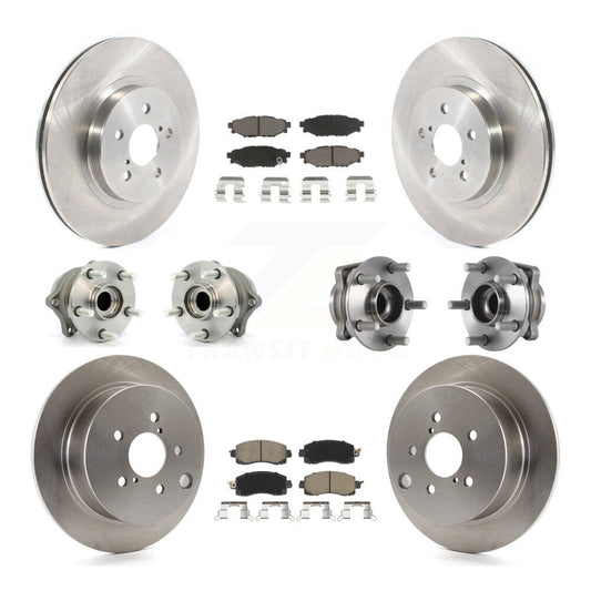 Hub Bearing Disc Brake Rotor And Pads Front Rear Kit (10Pc) For Subaru Crosstrek