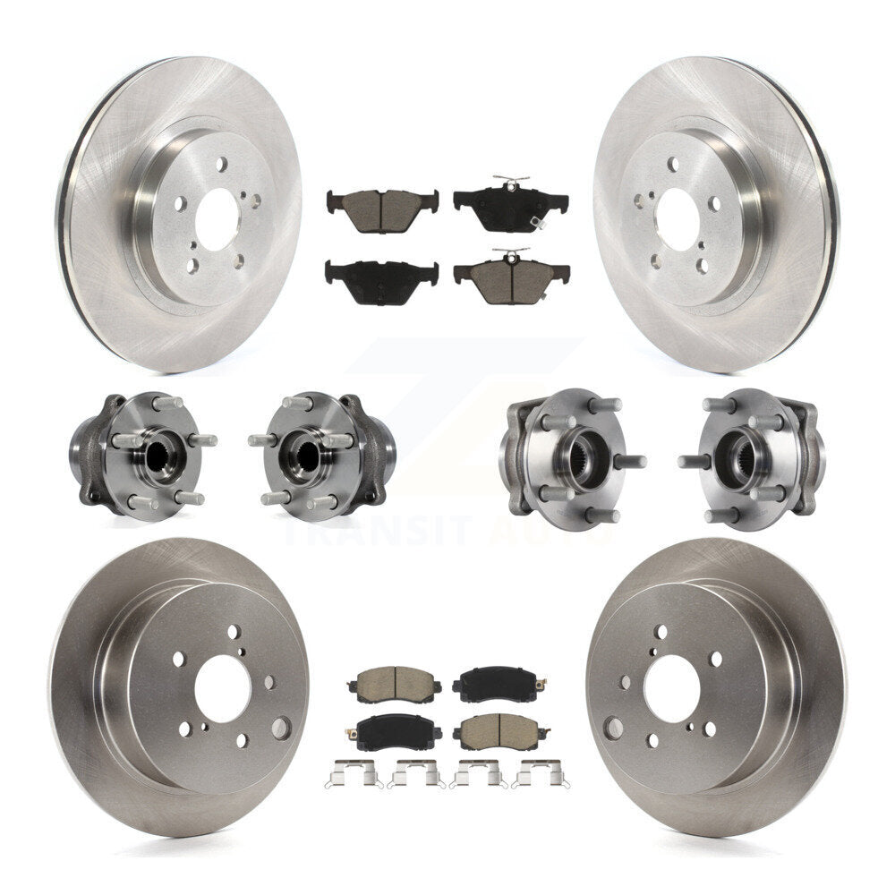Hub Bearing Disc Brake Rotor And Pads Front Rear Kit (10Pc) For Subaru Crosstrek