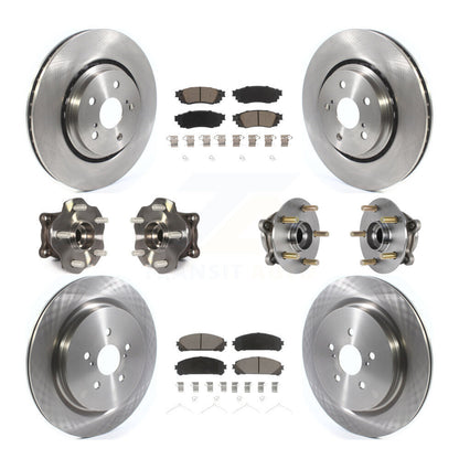 Hub Bearing Brake Rotor Pads Front Rear Kit (10Pc) For Lexus RX350 RX450h RX350L