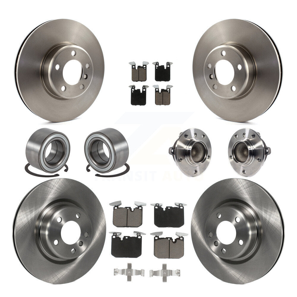 Hub Bearing Disc Brake Rotor Pads Shoe Front Rear Kit (10Pc) For BMW M235i M240i
