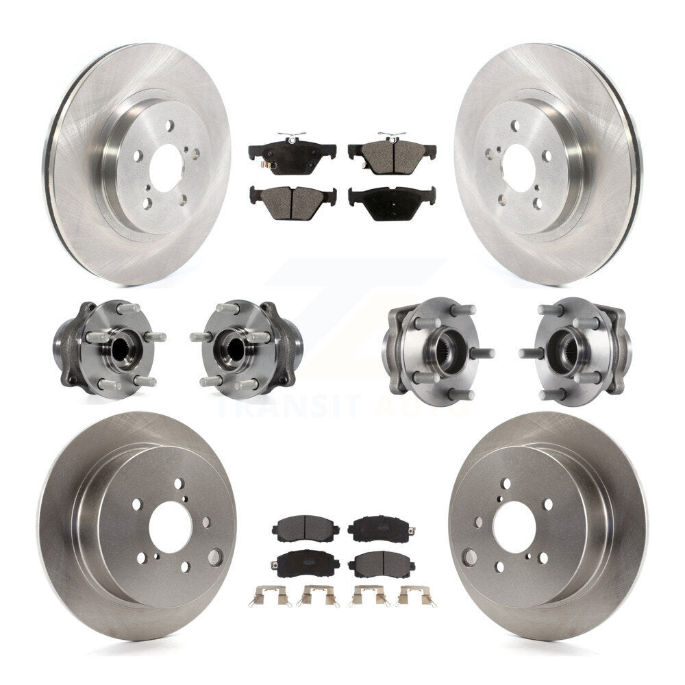 Hub Bearing Disc Brake Rotor And Pads Front Rear Kit (10Pc) For Subaru Crosstrek
