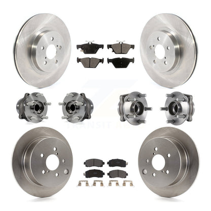 Hub Bearing Disc Brake Rotor And Pads Front Rear Kit (10Pc) For Subaru Crosstrek