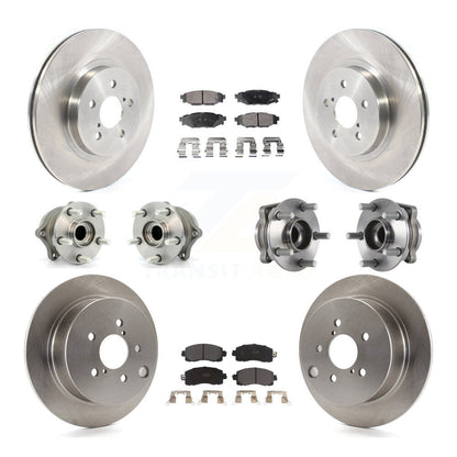 Hub Bearing Disc Brake Rotor And Pads Front Rear Kit (10Pc) For Subaru Crosstrek