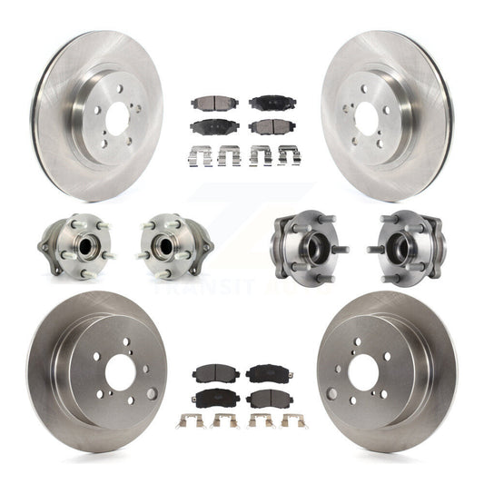 Hub Bearing Disc Brake Rotor And Pads Front Rear Kit (10Pc) For Subaru Crosstrek