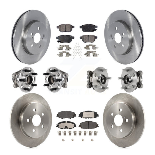 Hub Bearing Brake Rotor & Pad Front Rear Kit (10Pc) For 20-22 Toyota Prius Prime