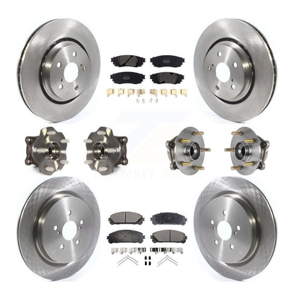 Hub Bearing Brake Rotor Pads Front Rear Kit (10Pc) For Lexus RX350 RX450h RX350L