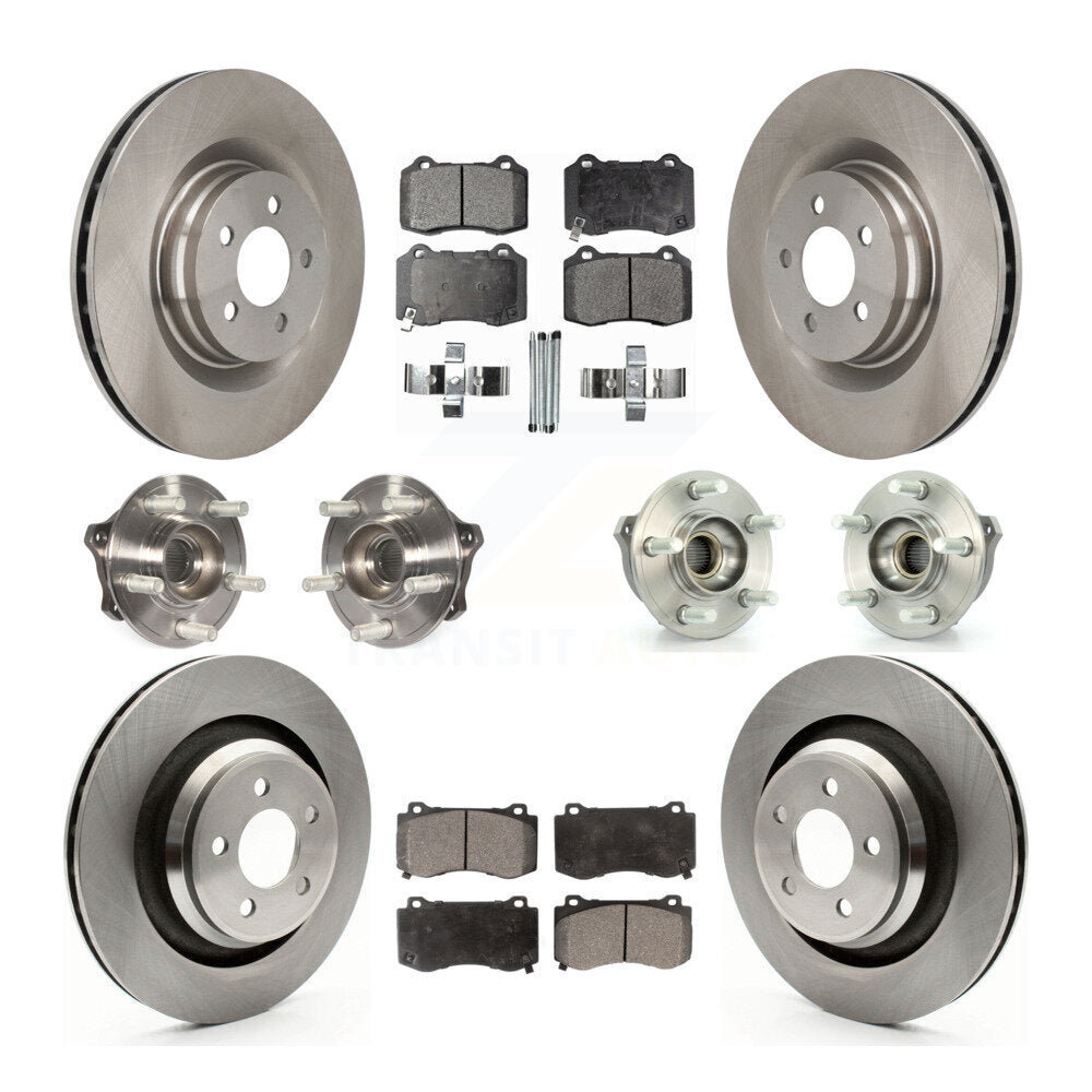Hub Bearing Brake Rotor & Pad Front Rear Kit (10Pc) For Dodge Challenger Charger