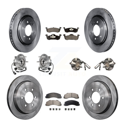 Hub Bearing Brake Rotor & Pads Front Rear Kit (10Pc) For Ford Expedition Lincoln