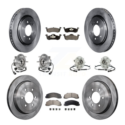 Hub Bearing Brake Rotor & Pads Front Rear Kit (10Pc) For Ford Expedition Lincoln