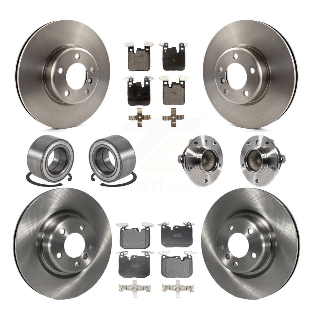 Hub Bearing Disc Brake Rotor Pads Shoe Front Rear Kit (10Pc) For BMW M235i M240i