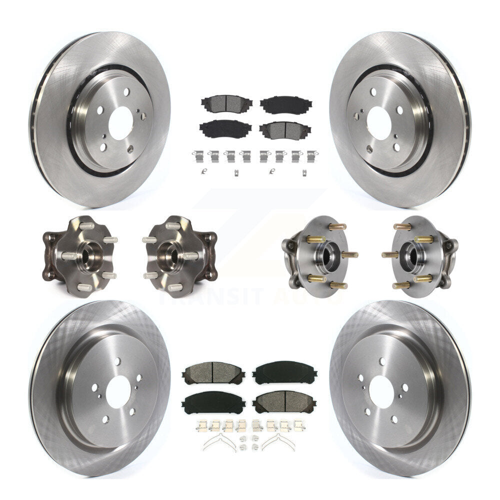 Hub Bearing Brake Rotor Pads Front Rear Kit (10Pc) For Lexus RX350 RX450h RX350L